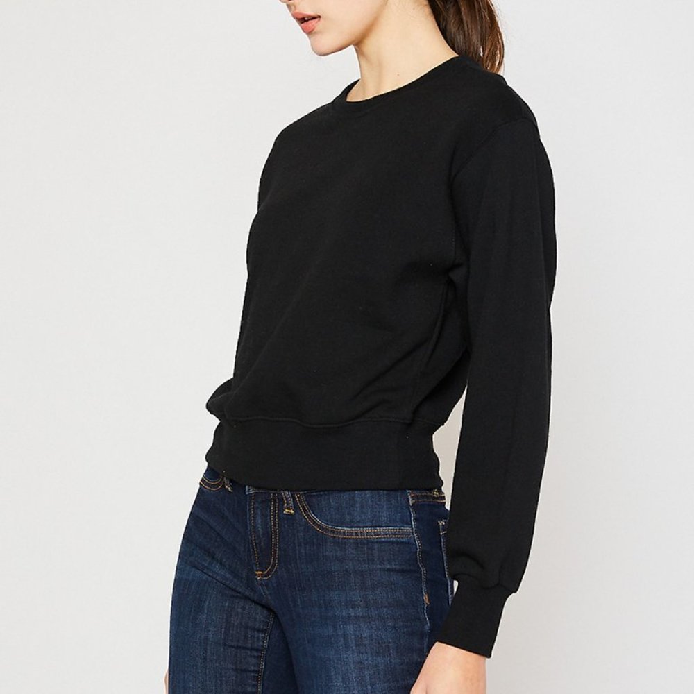 Black Balloon Sleeve Sweater - Picture 2 of 4